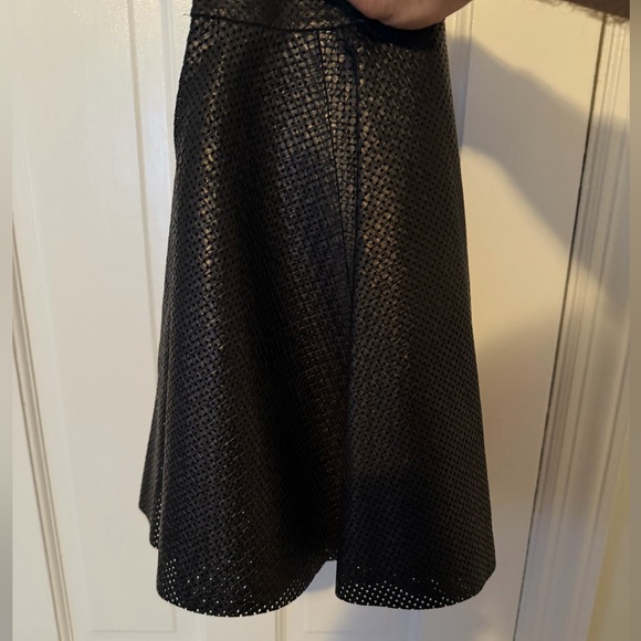 Alice + Olivia perforated lamb leather black skirt - Picture 11 of 11
